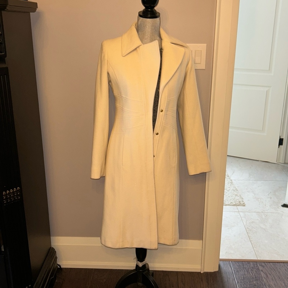 Marciano Gorgeous Cream Long Coat Sz small